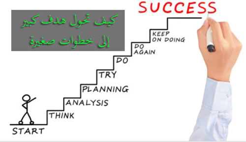 كيف تحول هدف كبير الى خطوات صغيرة